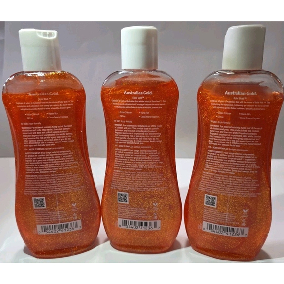 3 Australian Gold Solar Dust Dark Tanning Power Gel Glitter Tan Lotion - Picture 4 of 4